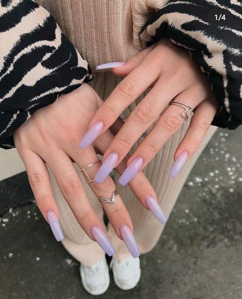 Длинные квадратные ногти