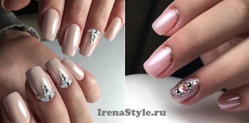 Маникюр со стразами