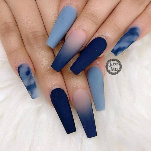 Длинные квадратные ногти