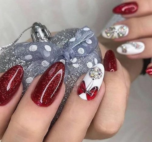 Маникюр новогодние