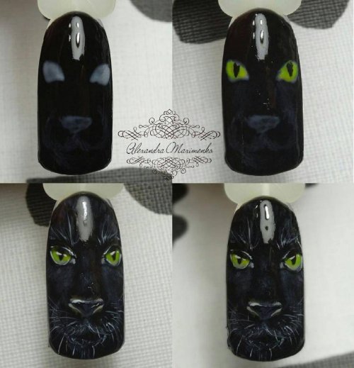 Кошачий маникюр дизайн