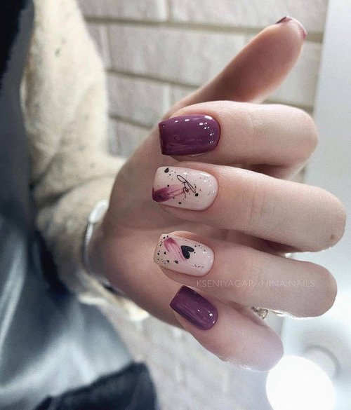 Короткие квадратные ногти маникюр