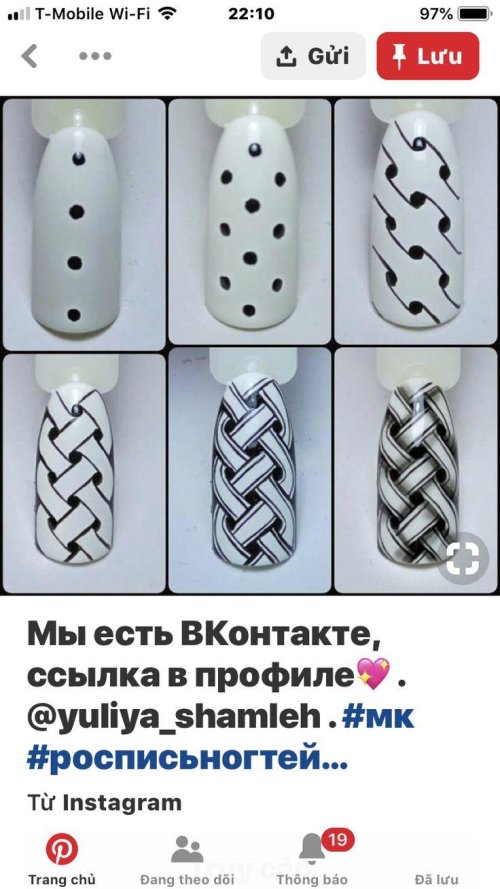 Простые узоры на ногтях