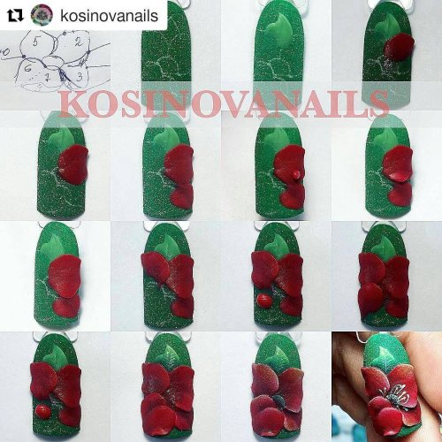 Фрукты на ногтях дизайн пошагово