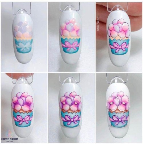 Рисунки на ногтях пошагово