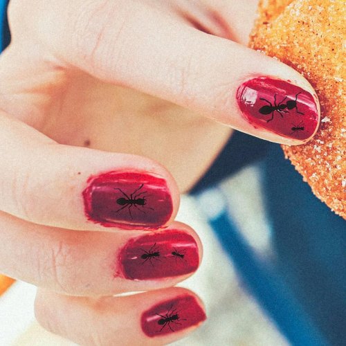 Маникюр на хэллоуин короткие ногти