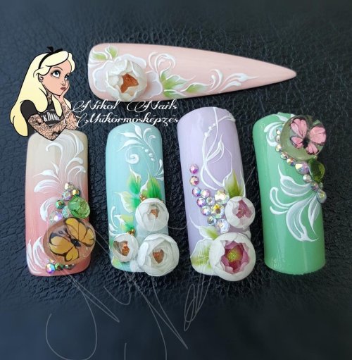 Лепка на ногтях дизайн