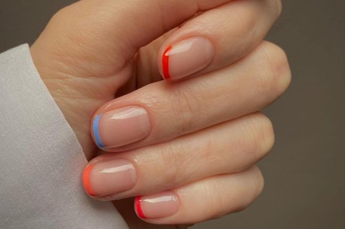 Френч на короткие ногти