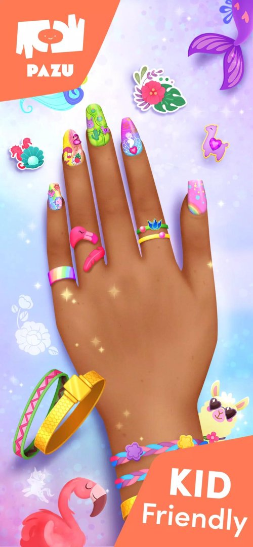Girls nail salon kids games
