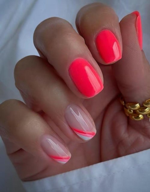 Летние ногти короткие