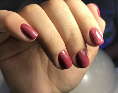 Маникюр однотонные