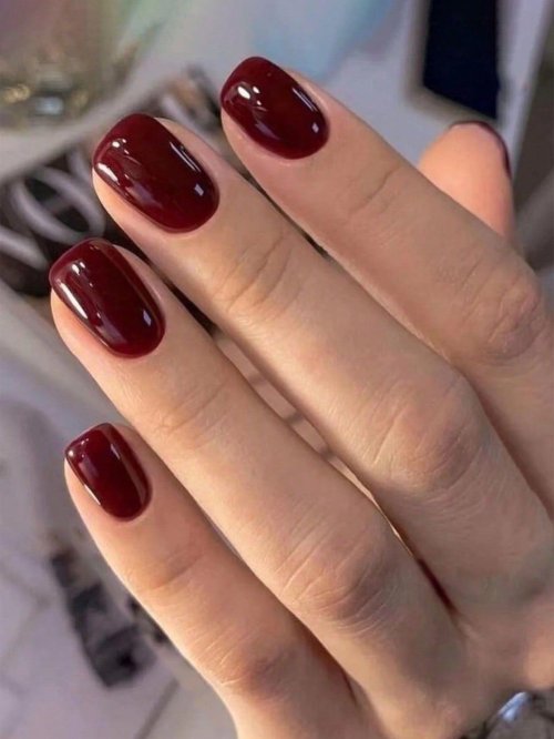 Маникюр бордовые ногти