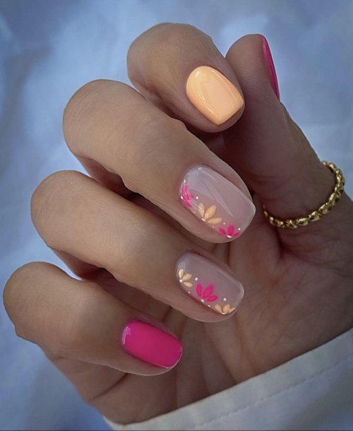Летние ногти короткие