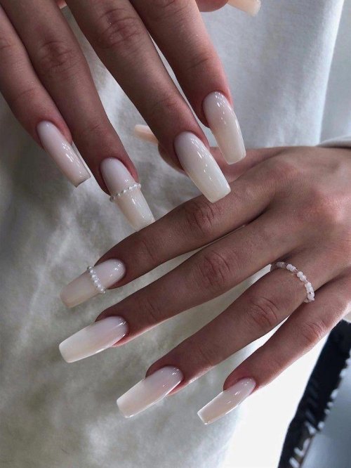 Длинные квадратные ногти