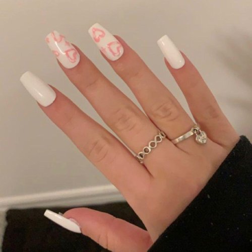 Длинные квадратные ногти