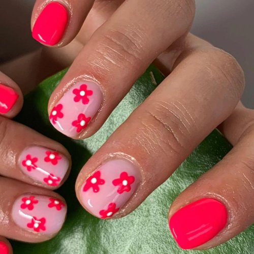 Летние ногти короткие