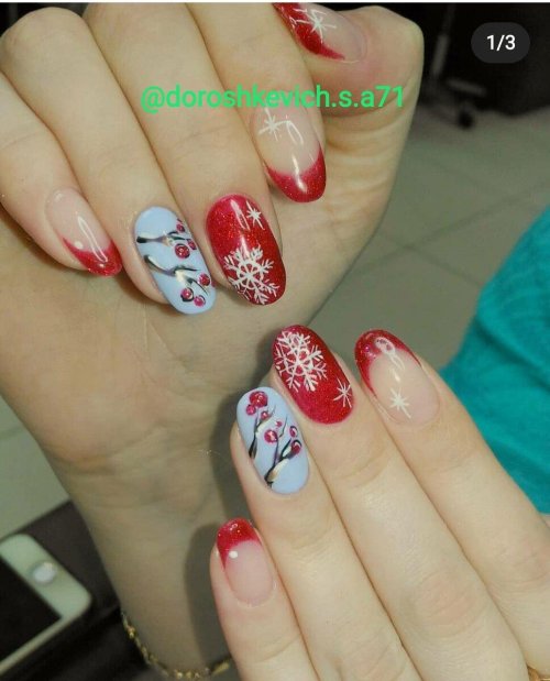Красный френч новогодний