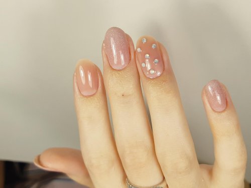 Короткие ногти нюдовый маникюр