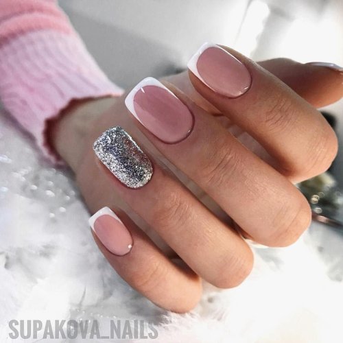 Короткие квадратные ногти маникюр