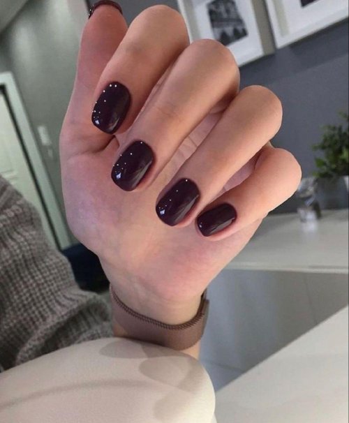 Маникюр однотонные