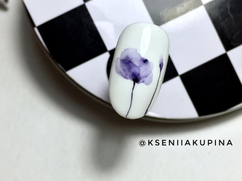 Ксения купина акварель на ногтях