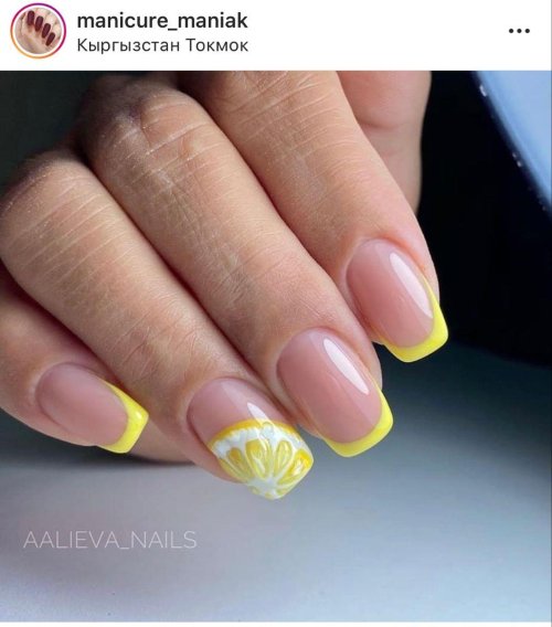 Выкладной френч желтый