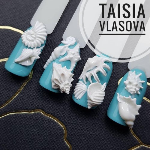 Маникюр ракушка