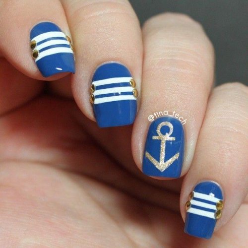 Ногти морская тематика