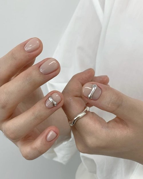 Стильные короткие ногти