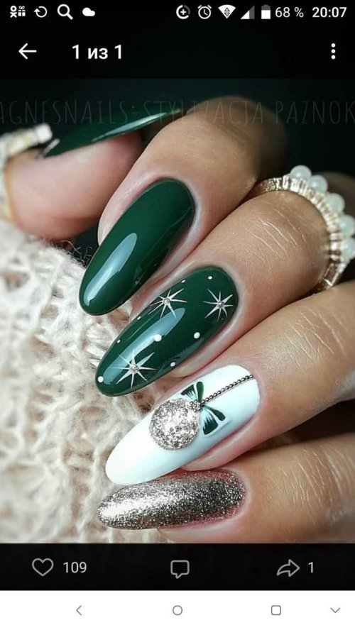 Маникюр новогодние