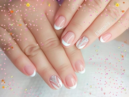 Френч на короткие овальные ногти
