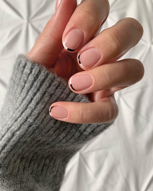 Френч короткие ногти