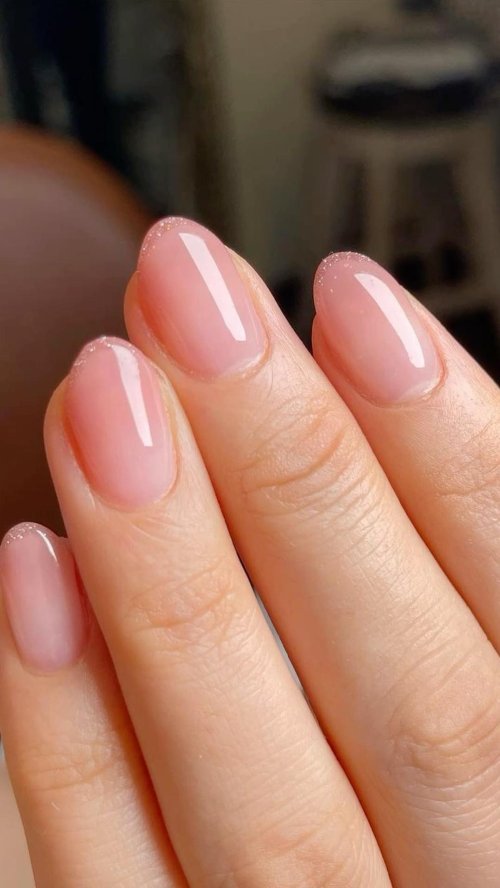 Короткие круглые ногти