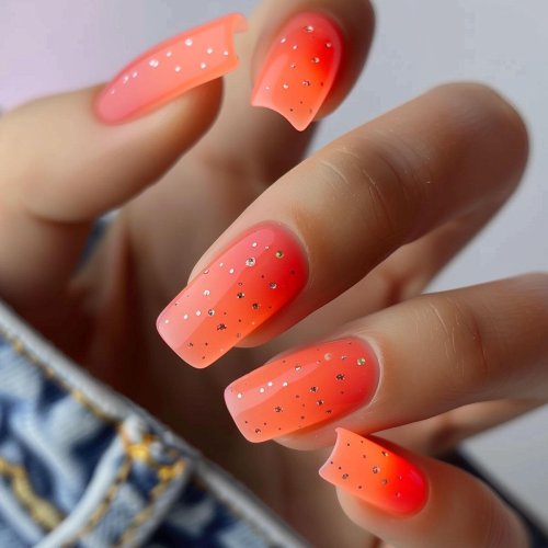 Коралловые ногти дизайн