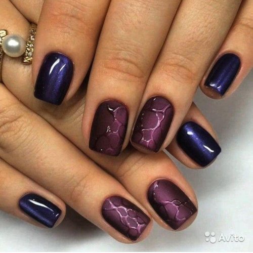 Маникюр кошачий глаз