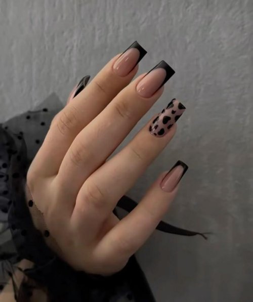 Короткие квадратные ногти маникюр